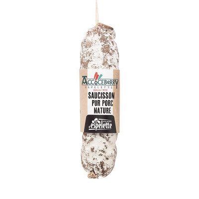 Saucisson Maison Accoceberry basque, fabriqué à Espelette